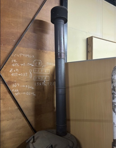  【未清掃で激安!】レトロ薪ストーブ 煙突付き 家庭用焼却炉 倉庫整理品