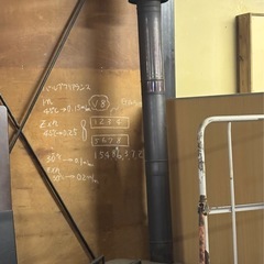  【未清掃で激安!】レトロ薪ストーブ 煙突付き 家庭用焼却炉 倉庫整理品の画像