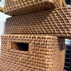 ※決まりました ニトリ ラタンバスケットの画像