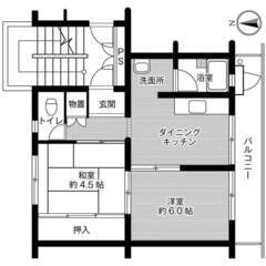 ◆敷金・礼金が無料！◆ビレッジハウス外町2号棟 (303号…
