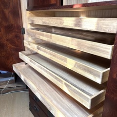 【総桐】家紋入り 和箪笥 着物箪笥 時代箪笥 桐タンス 保存良好の画像