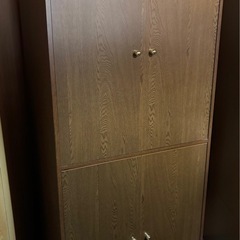 クローゼット 収納棚 洋服タンス ワードローブ ハンガーラック付の画像