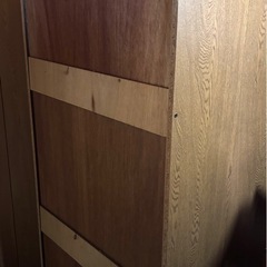 クローゼット 収納棚 洋服タンス ワードローブ ハンガーラック付の画像