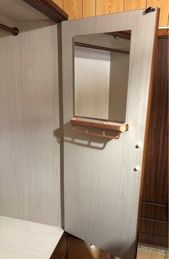 木製ワードローブ オンライン 洋服収納 クローゼット ハンガーパイプ付き