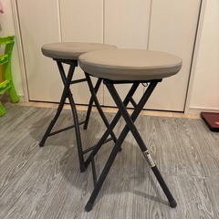 ニトリ　折りたたみチェア　二脚セットの画像