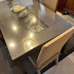 カザマ　ベンチュラコレクション　ダイニングテーブル　チェア　受注生産限定カラー　ミッドセンチュリー　アジアン　ヴィンテージ　モダンの画像