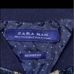 ZARA ペイズリー柄ベロアジャケットの画像