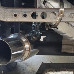 スバル　サンバー　ワンオフ　斜め出しマフラーの画像