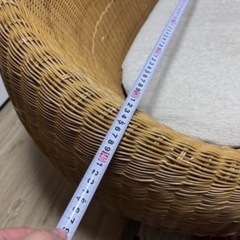 籐　ラタン　ソファーの画像