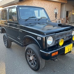 車検9年8月 64馬力 5型 最終型 JA11 ジムニー 5MT リフトアップ公認 整備多数 クラッチOH ターボ新品 エアコンパワステ4WDターボ付きの画像