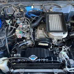 車検9年8月 64馬力 5型 最終型 JA11 ジムニー 5MT リフトアップ公認 整備多数 クラッチOH ターボ新品 エアコンパワステ4WDターボ付きの画像