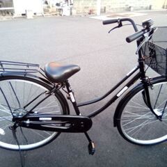 2７インチ　ママチャリ　黒．LEDオートライトの画像