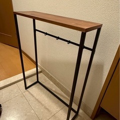 山崎実業　コンソールテーブル ブラックの画像