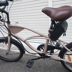 ビーチクルーザー　20インチ　電動　自転車の画像