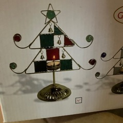 クリスマス　ステンドガラス置物の画像
