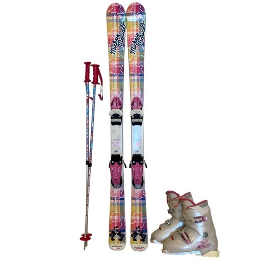 ミッキー 子ども用 スキー板128ブーツ23 ストック セット