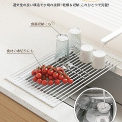 水切りラック シンク上 耐荷重18kg 食器乾燥ラック 折り畳み 280℃耐熱の画像