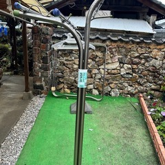 ステンレス物干し台とベースの画像