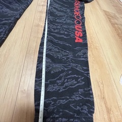 キッズ　DC スウェット　上下セット　セットアップ　ジャージ 160cm 黒/赤の画像