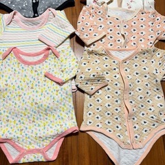 70サイズ 長袖ロンパース 9枚セットの画像