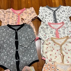 70サイズ 長袖ロンパース 9枚セットの画像