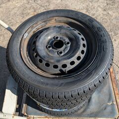 【交換含】ホンダ N-BOX 155/65R14 未使用スタッドレスタイヤセット 軽自動車用の画像