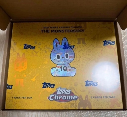 labubu　Topps Chrome 10周年記念ボックス　ラブブ　1BOX 新品未開封