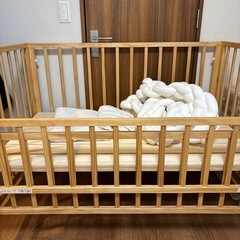 大和屋　kihon 木製ベビーベッド 120×70の画像