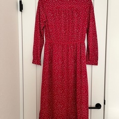 レトロワンピース　フラワープリント マキシドレス 9号の画像