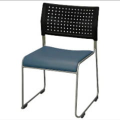 ニトリビジネス  ミーティングチェア(ASL2-110PV BK/BK) ②の画像