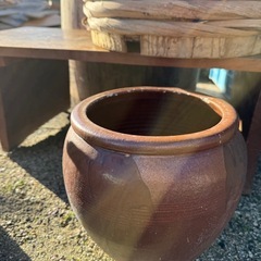 売り切れました　埴輪のような昔のコンロや、漬物樽など、もらってください！の画像