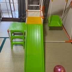 子ども用 室内すべり台 ブランコセットの画像