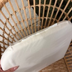 【未使用】IKEA ラタン　椅子　ダイニングチェアの画像