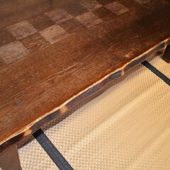 こたつテーブル 長方形 150×90㎝ 市松模様 継脚 高さ調節 和モダンの画像