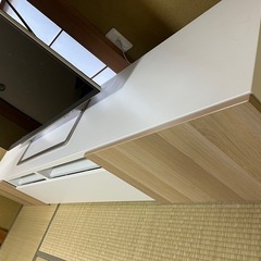 IKEAテレビ台(ホワイトx木目調)の画像