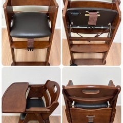 KATOJI 木製高椅子 ダークブラウンの画像