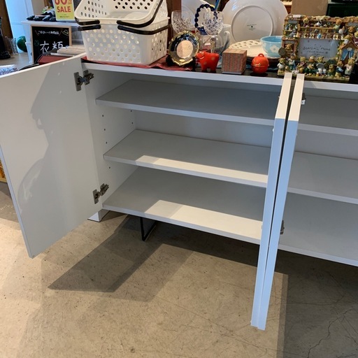 12/15まで店内全品80%OFF！！4扉キャビネット　収納棚　サイドボード