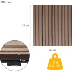 ウッドデッキパネル30×30㌢27枚の画像