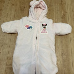 【新品未使用・美品】ミニーマウス ロンパース　スリーパー　あったか　50〜70cmの画像