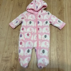 【新品未使用・美品】ミニーマウス ロンパース　スリーパー　あったか　50〜70cmの画像