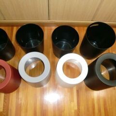 白ゴミ箱　4個　部屋用　使用年数少ないゴミ箱の画像