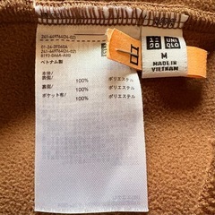 ユニクロ ブラウン コート Mの画像