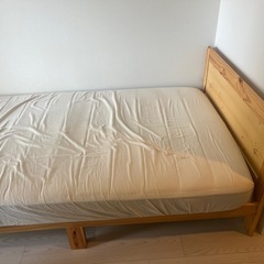明日まで0円　ニトリセミダブルベット、ニトリマットレスの画像