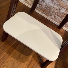 ストッケステップス　ホワイト/ウォルナットブラウン　子ども椅子　ハイチェアの画像