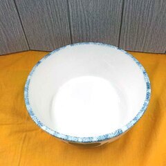 カントリーハート サラダボウル 陶器 ブルーハート 高さ8.5㎝ カントリー雑貨 西岡店の画像