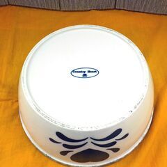 カントリーハート サラダボウル 陶器 ブルーハート 高さ8.5㎝ カントリー雑貨 西岡店の画像