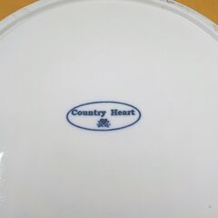 カントリーハート サラダボウル 陶器 ブルーハート 高さ8.5㎝ カントリー雑貨 西岡店の画像