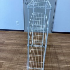 メタルラック（白）【町田市再生家具）252656の画像