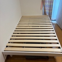 セミダブルベッド　フレーム・マットレス・羽毛布団セットの画像