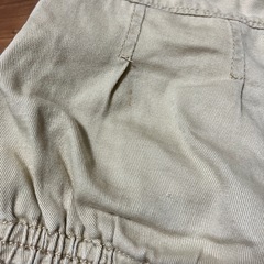 ベージュ ハーフパンツ 120レース付きポケットの画像